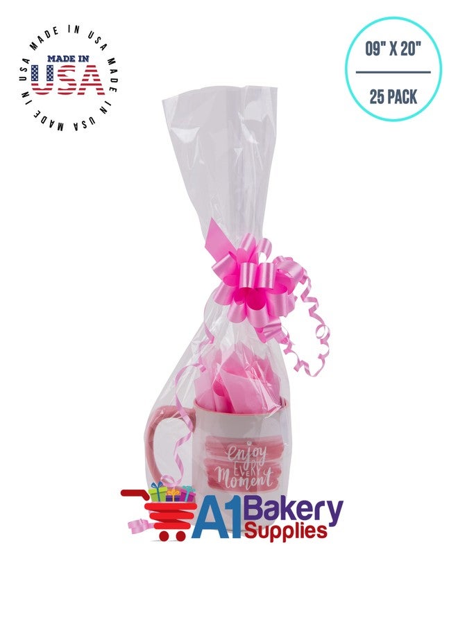 مستلزمات أيه1 باكيري أكياس تغليف هدايا من السيلوفان من A1 Bakery Supplies، أكياس سلال هدايا، أكياس سلال هدايا، عبوة من 10 أكياس فقط (12 بوصة × 24 بوصة) - Image 2